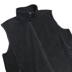 J Crew Vest Mens L Black Fleece VTG USA 90s Full Zip Multiglisse Transitional